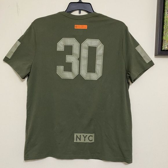 Express Graphic T-Shirt Front Back Print Short Sleeve Cotton Tee Green size XL - Picture 6 of 17